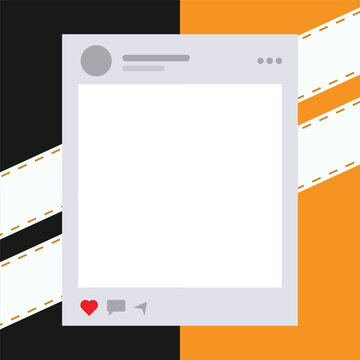 Twibbon Frame Over Colorful Background with Placeholder Image