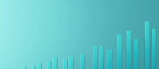 Poster - Business Investment Bar Chart Statistics Finance Market Analysis with Empty Copy Space for Text