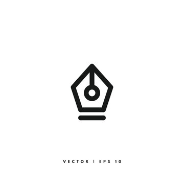Pen Tool Icon. Editable Stroke