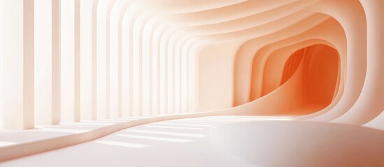 Poster - dynamic abstract background for webinar with curved shapes and soft lighting for text space
