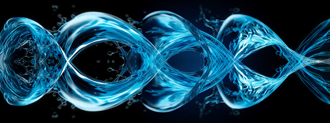 Aufkleber - 3d rendering of abstract fractal background for creative design looks like water waves