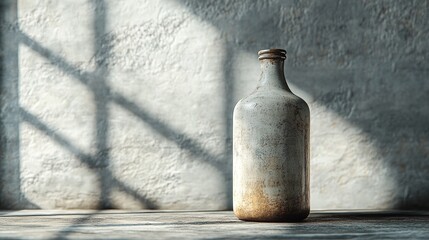 Wall Mural - Rustic Aged Glass Bottle Still Life Photography