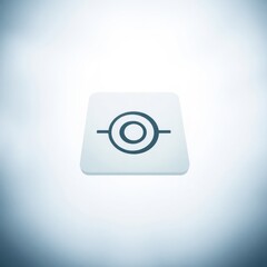 Abstract Square Icon With Central Circular Design