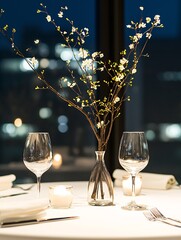Poster - romantic speed dating setup, elegant evening wear, candlelit tables, subtle emotional tension