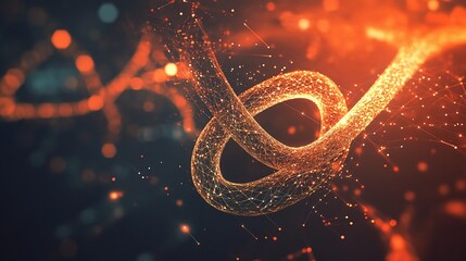 Poster - Infinity Symbol Integrated with Technology and Computer Elements