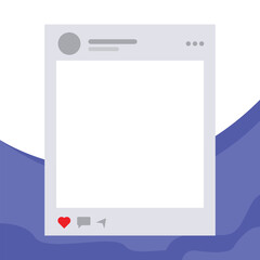 Minimalistic Twibbon Frame Design with Blue Wave Background