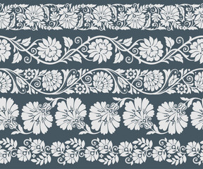 set lace seamless background geometric ethnic oriental ikat seamless pattern design for background, 
