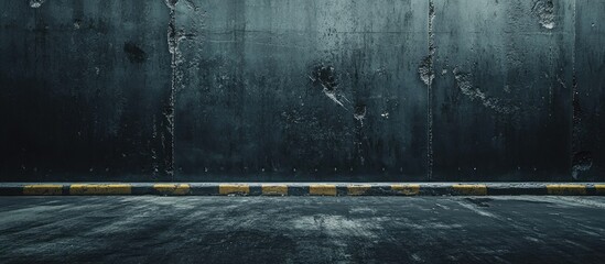 Sticker - Abstract grunge background with dark textured wall and empty foreground space ideal for display of text or graphic elements