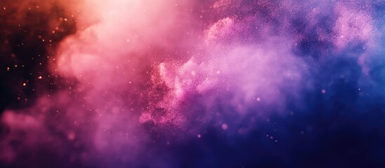 Poster - Vibrant Colorful Powder Explosion with Soft Edges and Bokeh Effect Ideal for Backgrounds and Text Placement in High-Resolution 8K