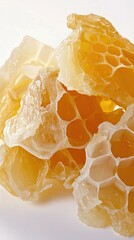 Poster - Natural Beeswax High-Resolution Textures and Details Close-Up Studio Setting Macro View