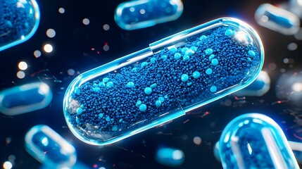Poster - Abstract Representation of Microscopic Particles in Capsule Form