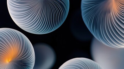 Poster - Dynamic Blue and Navy Matte Spheres with Mirrored Surfaces Abstract Art Digital Realm Close-Up View Visual Concept