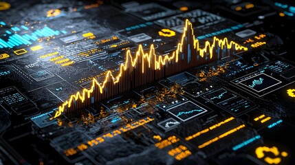 Poster - Digital Financial Data Visualization with Graph and Analytics Display
