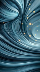 Poster - Cosmic Energy Swirls Dark Teal Background Digital Art Abstract Design Close-up View Visual Concept