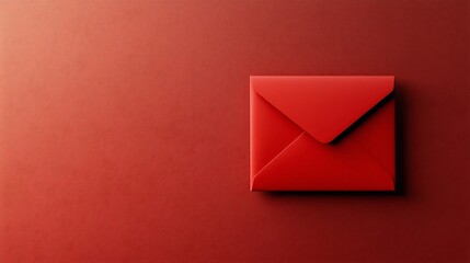 Poster - Elegant and Luxurious Red Envelope Floating on a Stylized Gradient Background with Ample Copy Space for Greetings Invitations or Promotional Messages   3D