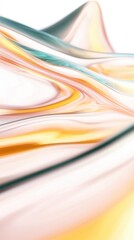 Poster - Dynamic Orange and Teal Paint Strokes Abstract Art Digital Creation Minimalist Style Bright Environment Top-Down View