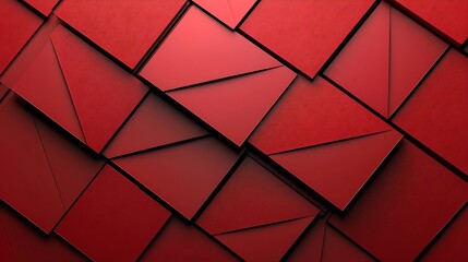 Poster - Vibrant Red Envelope Pattern Over Crisp White Background for Modern Gift Card Invitation or Corporate Branding Design  3D with Elegant Minimal Aesthetic