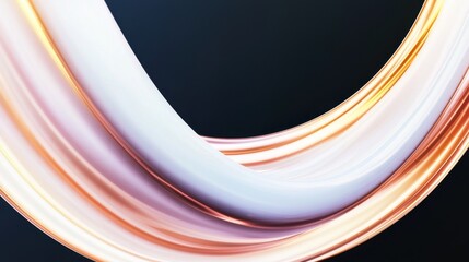 Poster - Abstract Copper Ribbons Curling Through Dark Space Dynamic Visual Art Digital Design Creative Environment High-Contrast Viewpoint