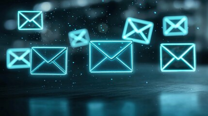 Poster - Modern Email Security Solutions Showcase High-Tech Office Digital Graphics Professional Environment Close-Up View Cybersecurity Concept