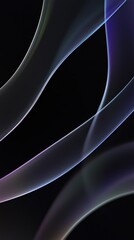 Fototapete - Dynamic Flow of Abstract Metallic Ribbons in Deep Shadows Digital Art Modern Design Artistic Environment Vibrant Perspective
