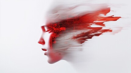 Poster - Cyber Thrills in Abstract Art Digital Realm Visual Creation Futuristic Environment Creative Perspective