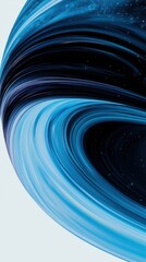 Poster - Cosmic Swirls of Dark Teal with Glowing Particles Abstract Art Digital Creation Space Environment Artistic Viewpoint
