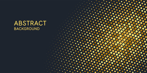 Poster - Abstract background with gold glitter. Vector illustration. Can be used for advertising, presentation