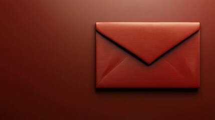 Poster - Festive red envelope design with clean golden accents and open text area for holiday corporate branding  3D with elegant and modern look