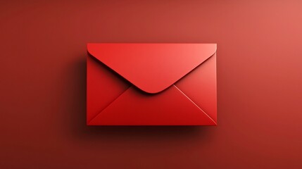 Poster - Detailed Ornate Red Envelope Design on a Clean Bold Backdrop with an Open Text Area Perfect for 3D and Graphic Designs