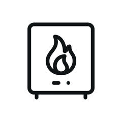 Poster - Diesel boiler isolated icon, condensing diesel boiler vector symbol with editable stroke