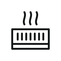Poster - Floor convector isolated icon, trench heating system vector symbol with editable stroke