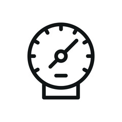 Poster - Manometer isolated icon, pressure gauge vector symbol with editable stroke