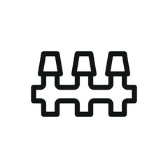 Poster - Distribution manifold isolated icon, distribution manifolds vector symbol with editable stroke