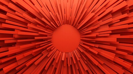 Poster - Radial arrangement of red envelopes with a clean central text area creating a festive and minimalist 3D This design is perfect for Chinese New Year holiday any occasion requiring an elegant