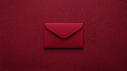 Poster - Elegant and modern 3D of a vibrant red circular envelope design with a clean minimalist layout and open text placeholder  This digital graphic can be used for various branding packaging