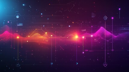 Poster - Colorful Infographic Background with Icons and Abstract Design