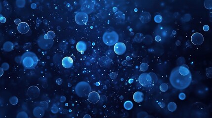 modern abstract dark navy blue background with bubbles and sparkles