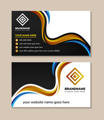 Poster - Modern and simple business card template read and black white colour, corporate clean style, Professional and Creative Business Card Template