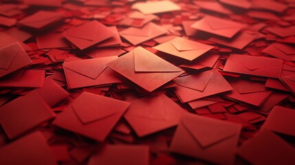 Poster - Vibrant and Festive Red Envelopes Scattered on a Luxurious Golden Fabric Texture with an Open Text Zone Representing the of Chinese New Year and Traditional Gifts