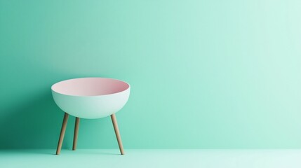 Poster - Elegant single tael object displayed on a soft gradient surface background with a clean text zone  3D digital in a minimalist modern and stylish design