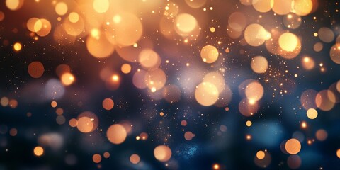 Leinwandbilder - A background filled with beautiful bokeh lights creates a defocused, glittering effect that captivates with its stunning abstract appearance and visual charm.