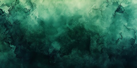 Poster - Vibrant dark green watercolor background that adds a rich and textured touch, perfect for creative projects or as a backdrop, enhancing visual appeal with its unique dark green watercolor design.