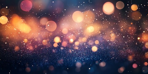 Leinwandbilder - A background filled with beautiful bokeh lights creates a defocused, glittering effect that captivates with its stunning abstract appearance and visual charm.