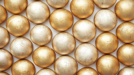 Aufkleber - Minimalist and elegant 3D of shiny gold taels or bullion bars arranged on a clean white background with a text placeholder  This digital render can be used as a concept for financial banking