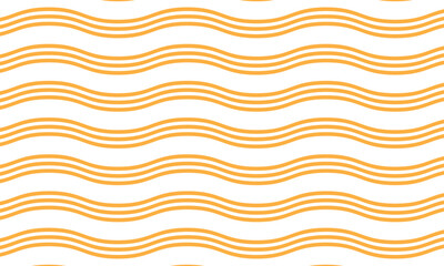 Poster - abstract simple orange horizontal smooth wave line pattern design can be used background.