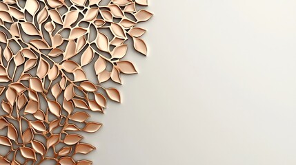 Poster - Intricate Piles of Elegant Taels on Minimalist Backdrop with Seamless Text Placeholder 3D Luxury metallic golden ornamental decor with shiny geometric shapes and patterns in a clean modern
