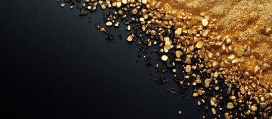 Poster - elegant gold and black abstract background design ideal for festive celebrations with ample space fo
