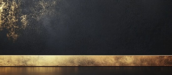 Poster - luxurious interior design featuring a sophisticated gold and black color scheme with ample space for