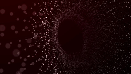 Leinwandbilder - Polygonal background with dots and lines. Network connection structure. Science and technology. 3d
