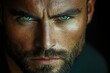 © SH Design - A man with a green eye stares at the camera